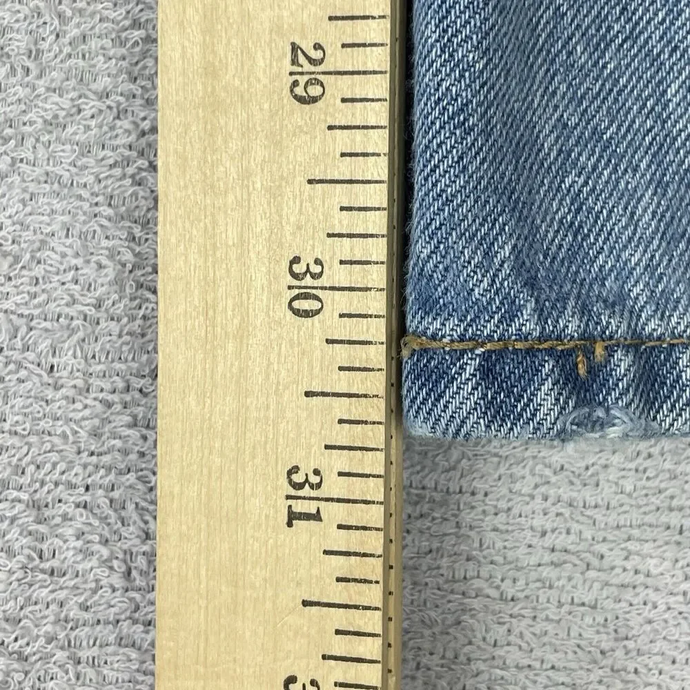 Levi's Premium 501 '90s Selvedge Jeans Women's W28 L32 Big E Destroyed Mid-Rise